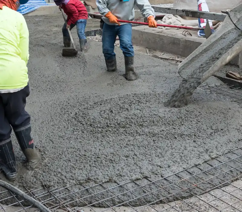 Beton üretim tesisindeki karışım ünitesi
