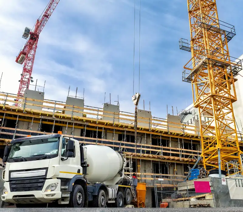 Alfa Beton mikser filosu sahada döküm sırasında
